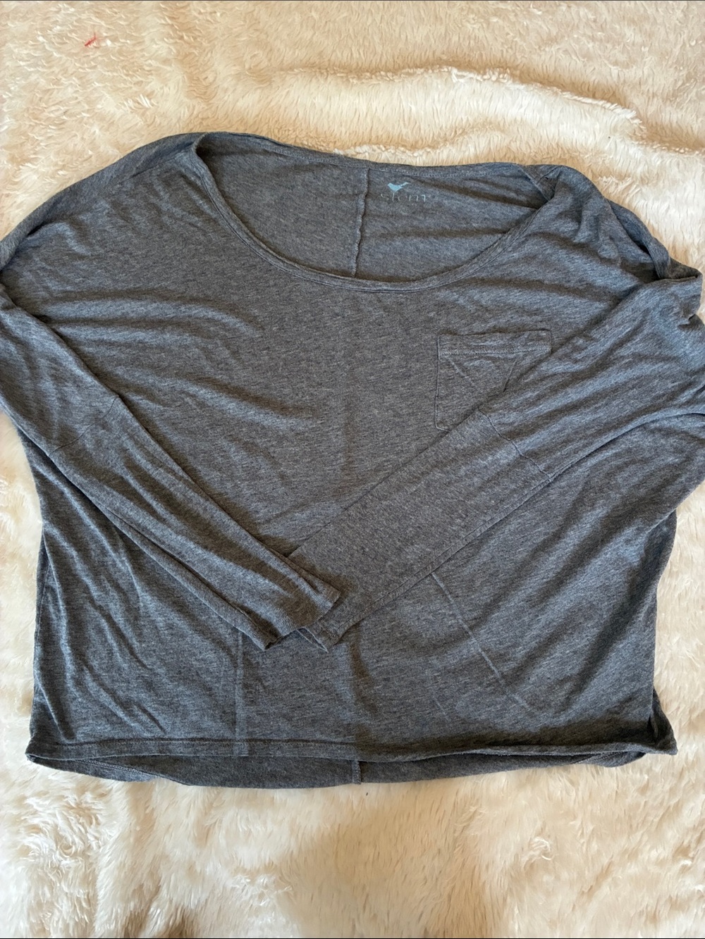 Stem Heather Gray Long Sleeve Pocket Tee